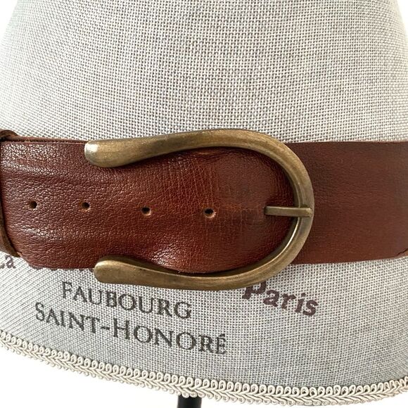 We The Free Free People Rosebery Leather Belt in Cognac M/L 2” Wide Statement main image 8